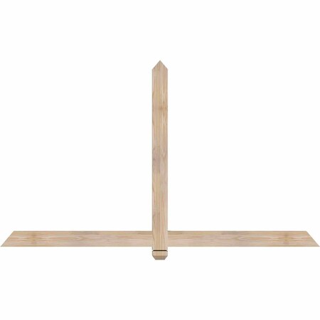 Ekena Millwork Eugene Smooth Timber Gable Bracket, Douglas Fir, 72"W x 42"H x 1 1/2"D x 3 1/2"F, 14/12 Pitch GBW072X42X0204EUG00SDF